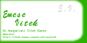 emese vitek business card